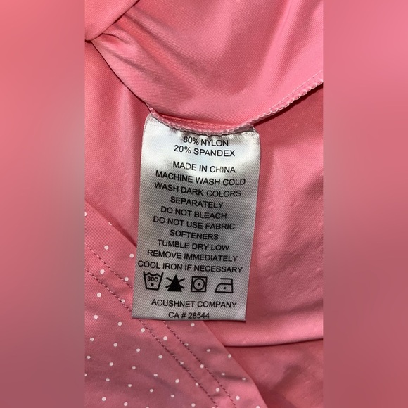 FootJoy Polo Pink Dotted Long Sleeve  Sz M 🩷 ⛳️ - Picture 4 of 7